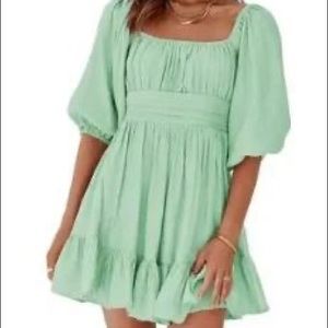 Green color women dresses size medium